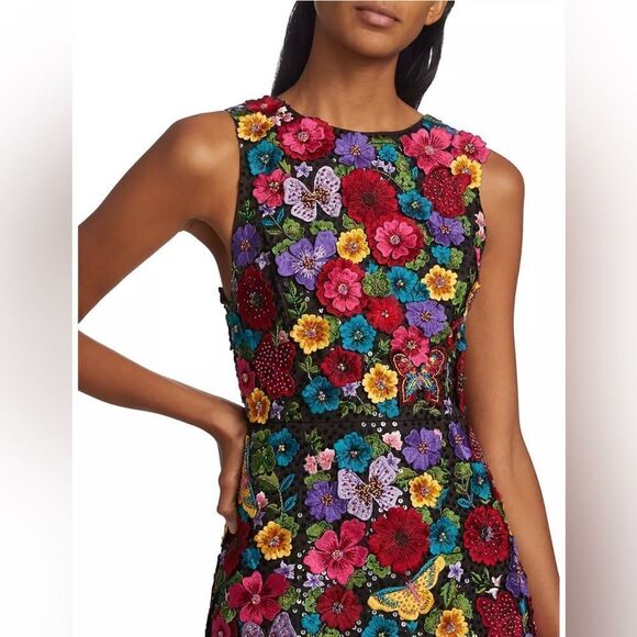 Alice + Olivia Lindsey Embellished A-Line Dress size 0 - Picture 4 of 16